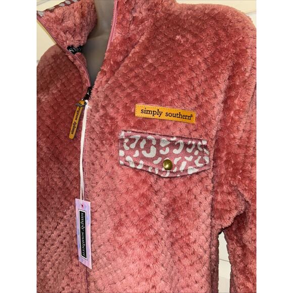 NWT Simply Southern Fleece Full Zip Long Sleeve Jacket Size XL - Picture 5 of 12